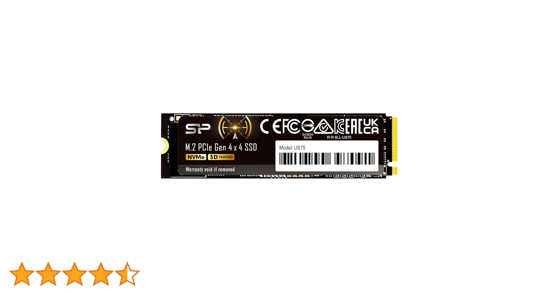 Amazon | シリコンパワー 4TB US75 NVMe PCIe Gen4 M.2 2280 SSD